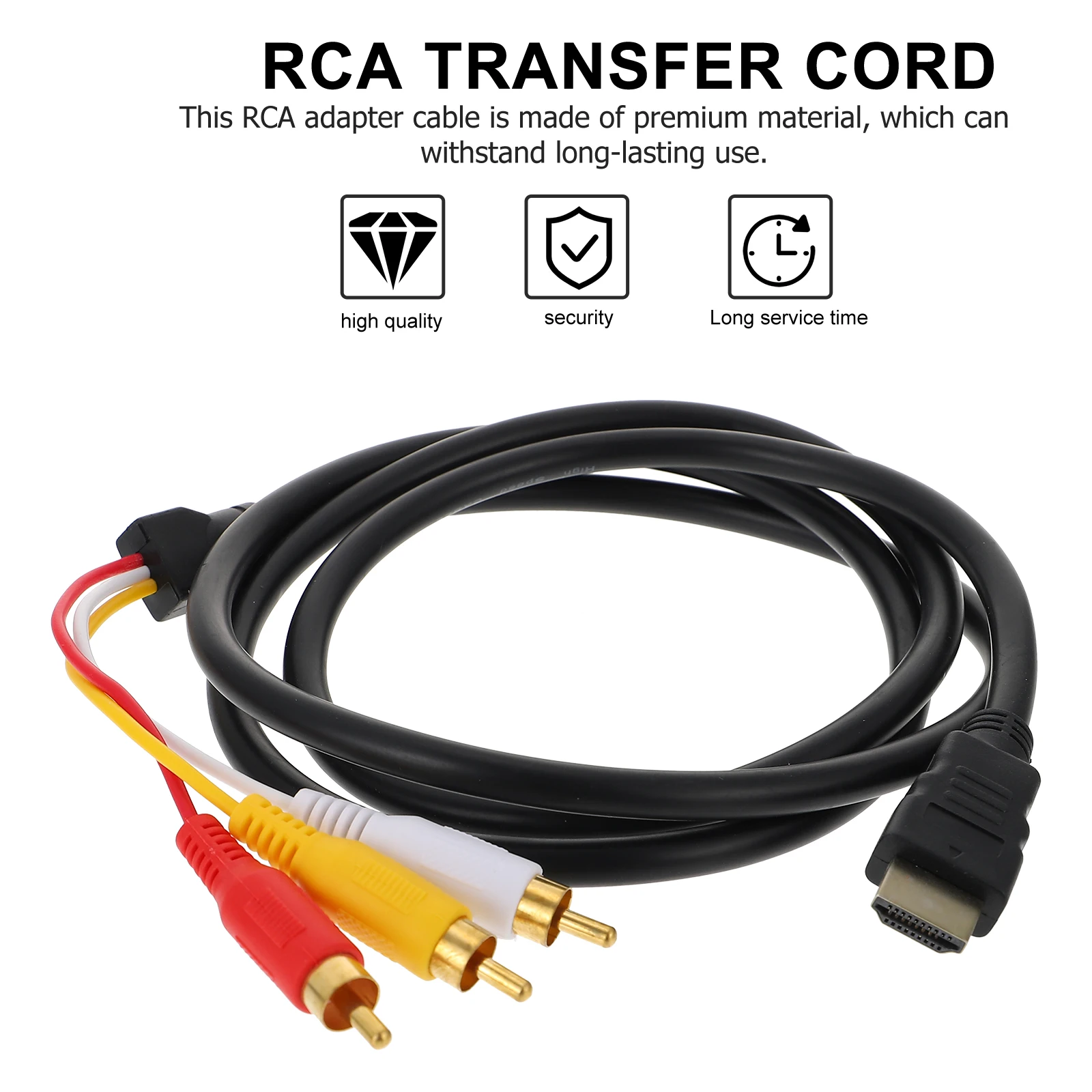 

Multi to Adapter Cable High Definition Signal Transmission 1024x768 Gold Plated Black Video Audio Connecting for Audio