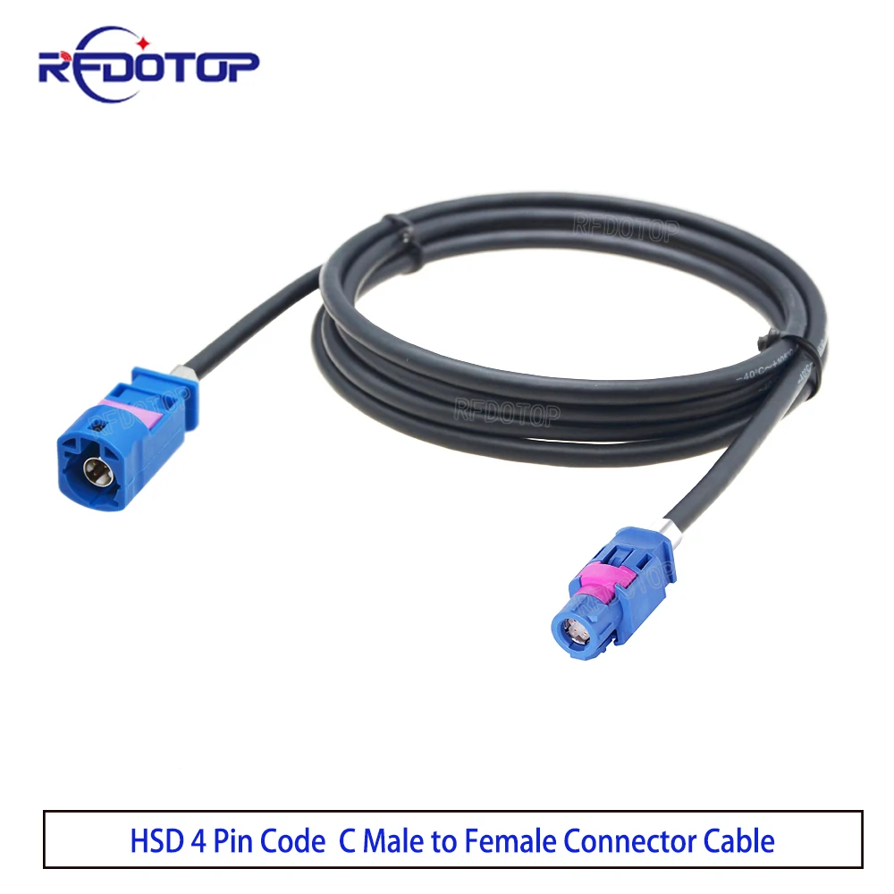 

HSD Cable USB Electric Cable C Type 4Pin HSD C Male Plug to C Female Jack Connector 535 4-Cores Cable for Benz BMW Audi Tesla VW