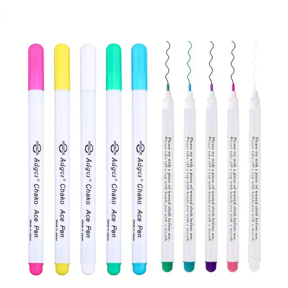 5Pcs Water Soluble Pens Cross Stitch  Erasable Pencil Fabric Marking Pen DIY  Marker Sewing Tools Cloth Accessories