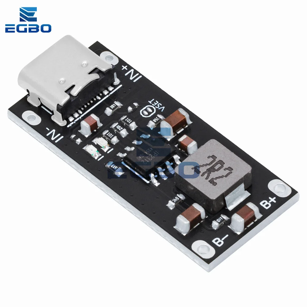 1‌-10PCS IP2312 CC/CV Fast Charging Module | 3A Type-C Buck Converter for Ternary Lithium Batteries (5V to 4.2V, Polymer Li-ion)