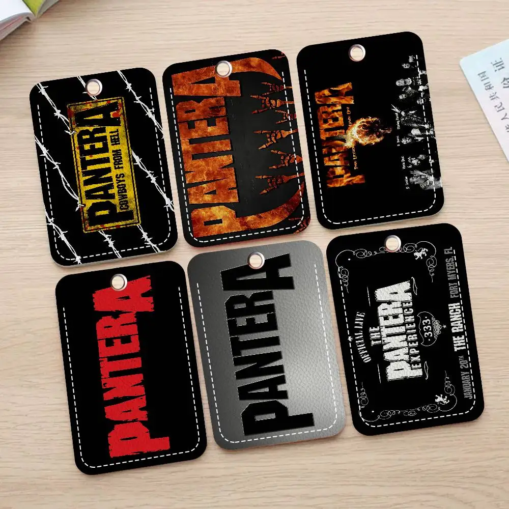 P-Pantera Badge Holder Keychain For Bank Business Work Card Holder Student Card Protective Case Bus Card