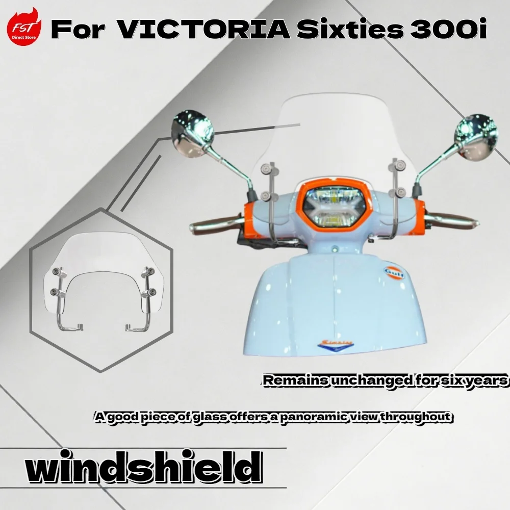 

For Victoria Sixties 300i Pre-2023 Modified Front Wind Deflector Windshield for Enhanced Driving Experience