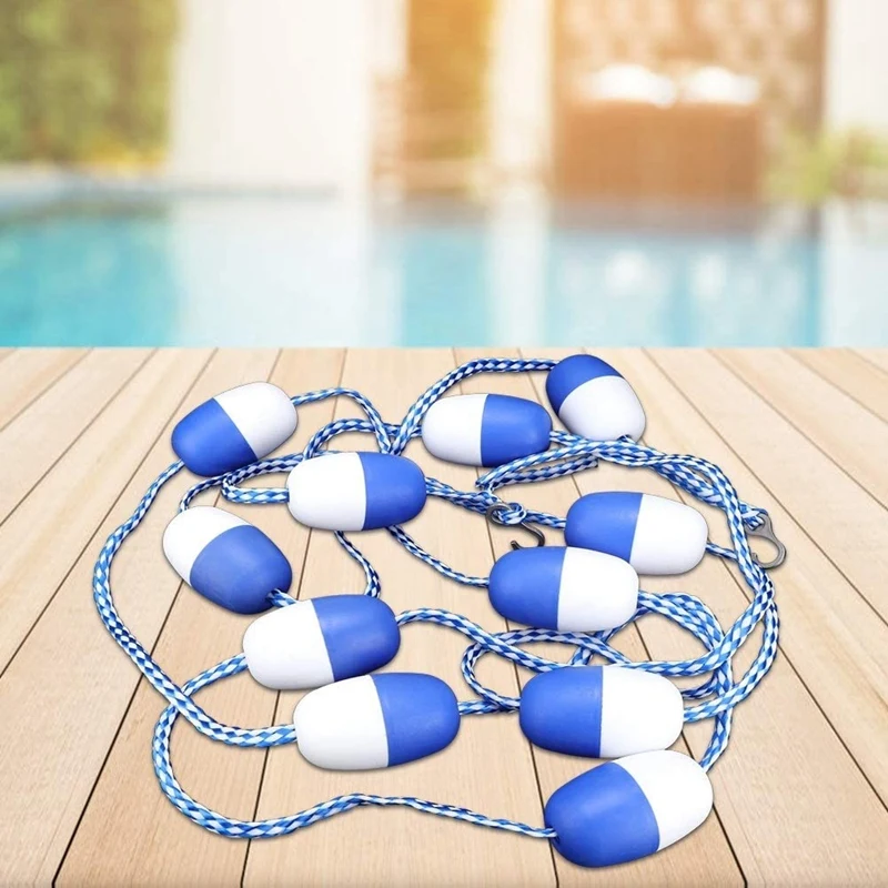 11 Balls Safety Float Line-5M Swimming Pool Safety Separation Rope Float Rope Lane Line Swimming Pool Equipment