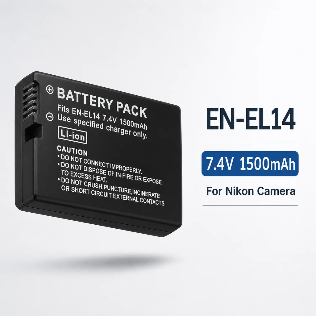 Camera Battery EN-EL14 EN-EL14A 1500mAh Li-ion Replacement Battery For Nikon D3100 D3300 D3500 D5600 P7800