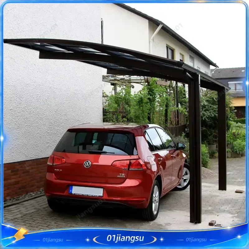 Aluminum Carport Polycarbonate Roof Car Cover Parking Shade Shelter PC Plastic Sheet Multi Color Outdoor Garage Canopy Tent