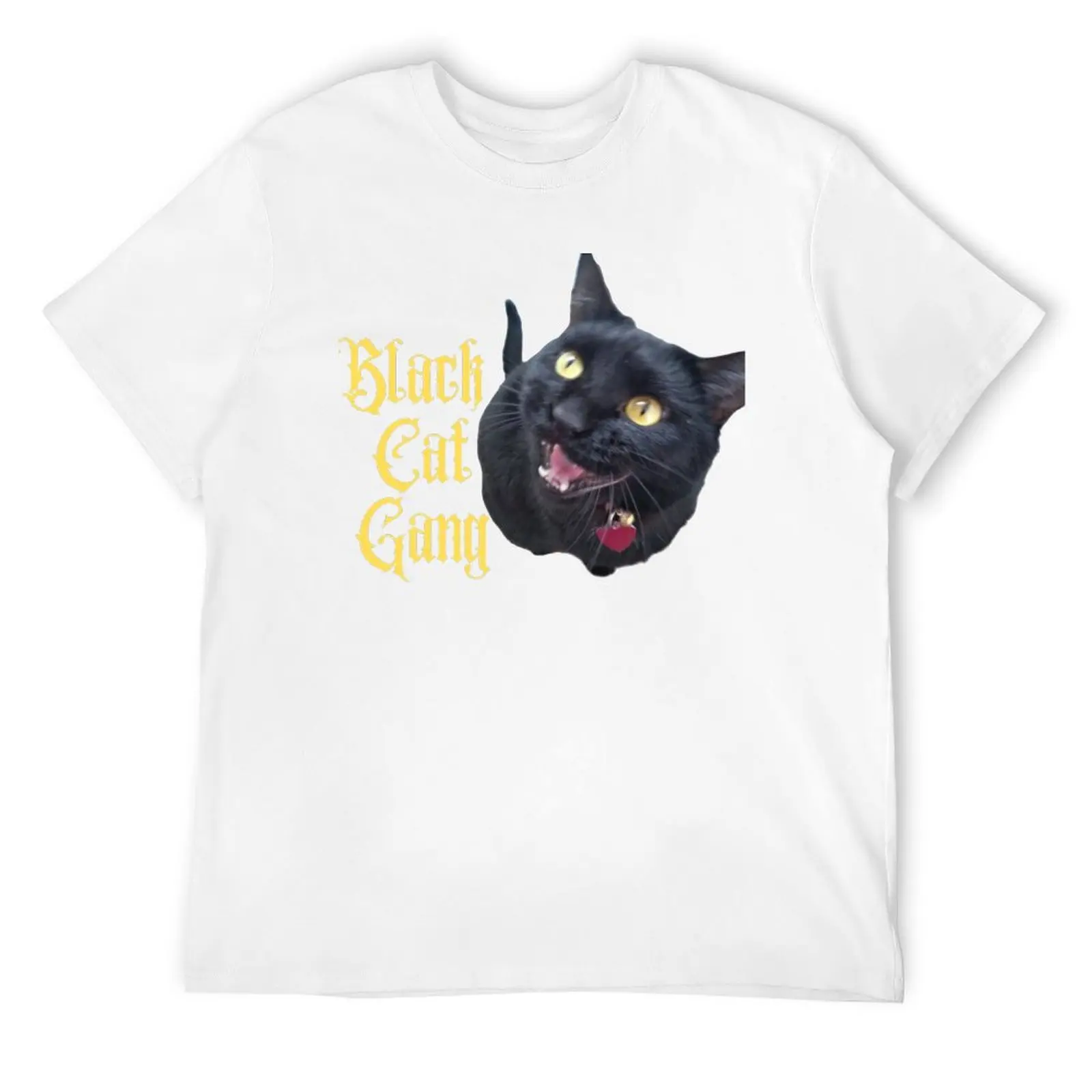 

Футболка Black Cat Gang, большие милые топы, спортивные футболки для мужчин
