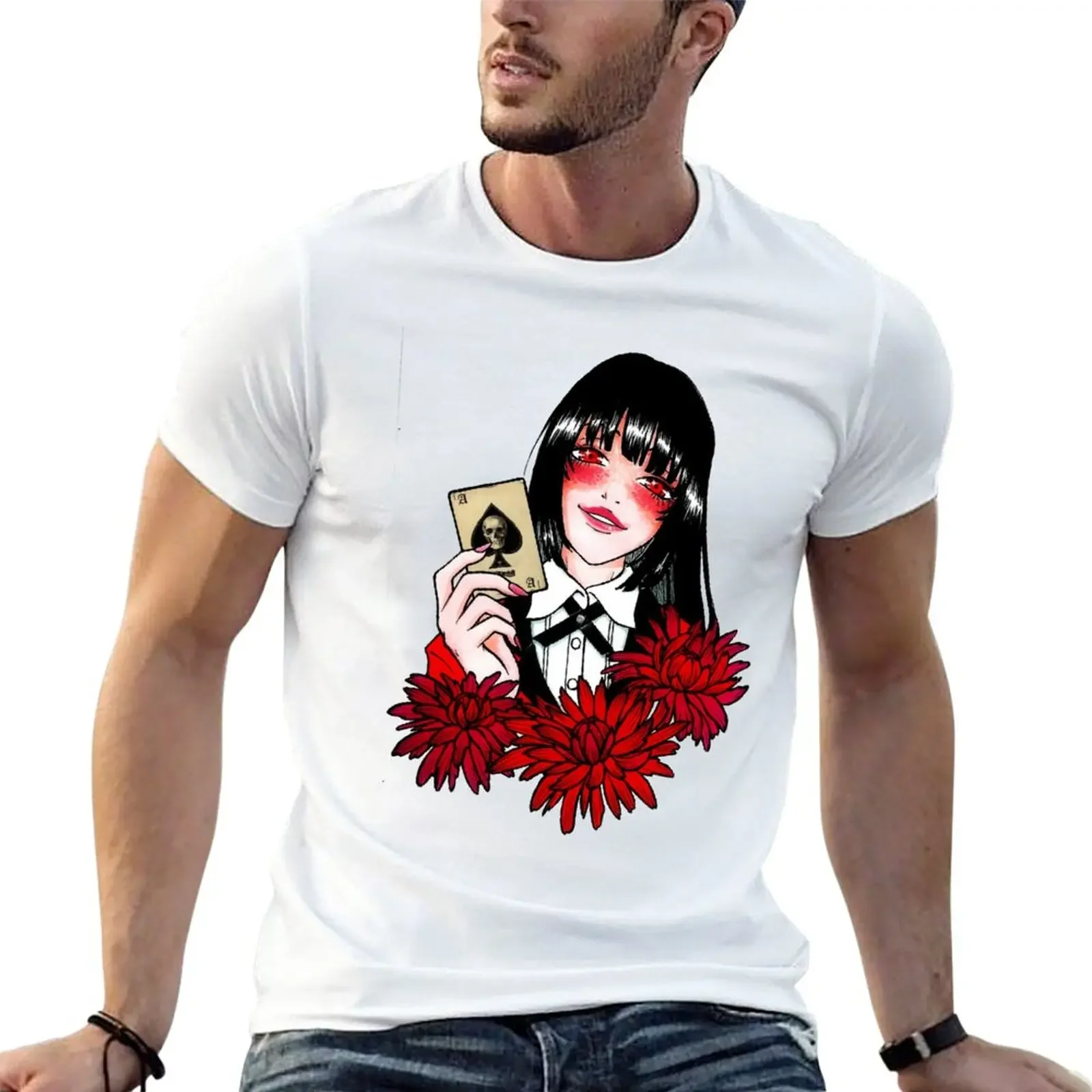 Jabami Yumeko - Gambler T-Shirt anime clothes plain t-shirt mens tall t shirts