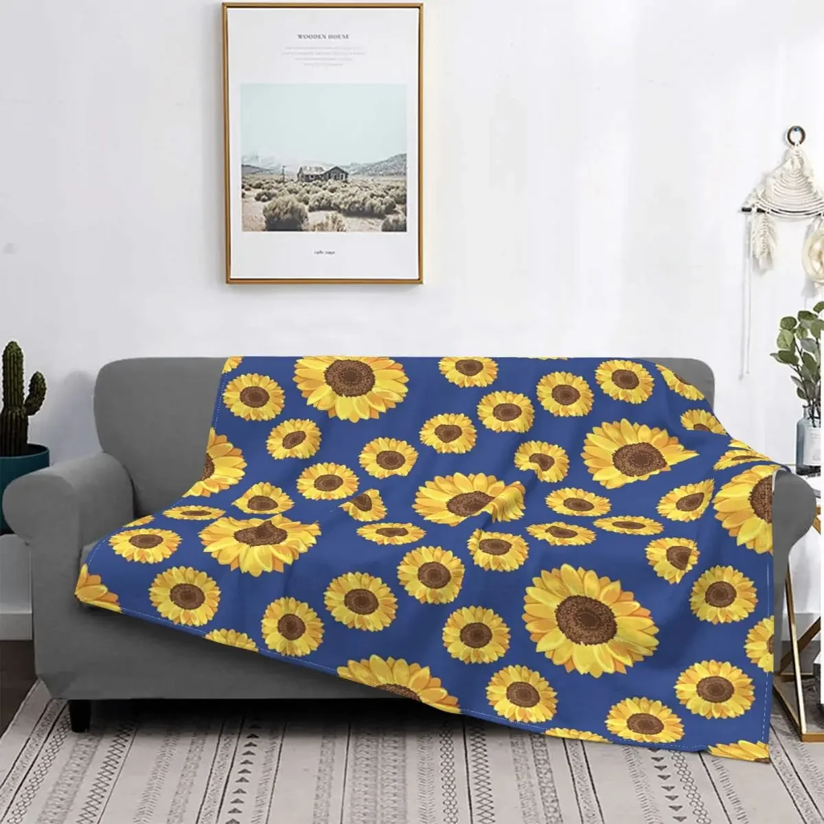 

Sunflower Baby Blanket Flannel All Season Cozy Yellow Floral Multifunction Super Soft Warm Babe Carpets For Bed Travel Bedspread