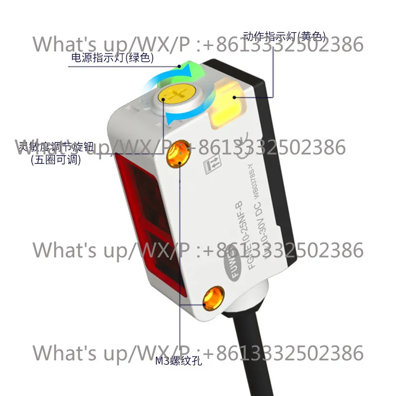 Background Suppression Photoelectric S-witch Sensor Indu-ction FGNE10-25NF-B Squ-are Infr-ared Visible Li-ght CX-442