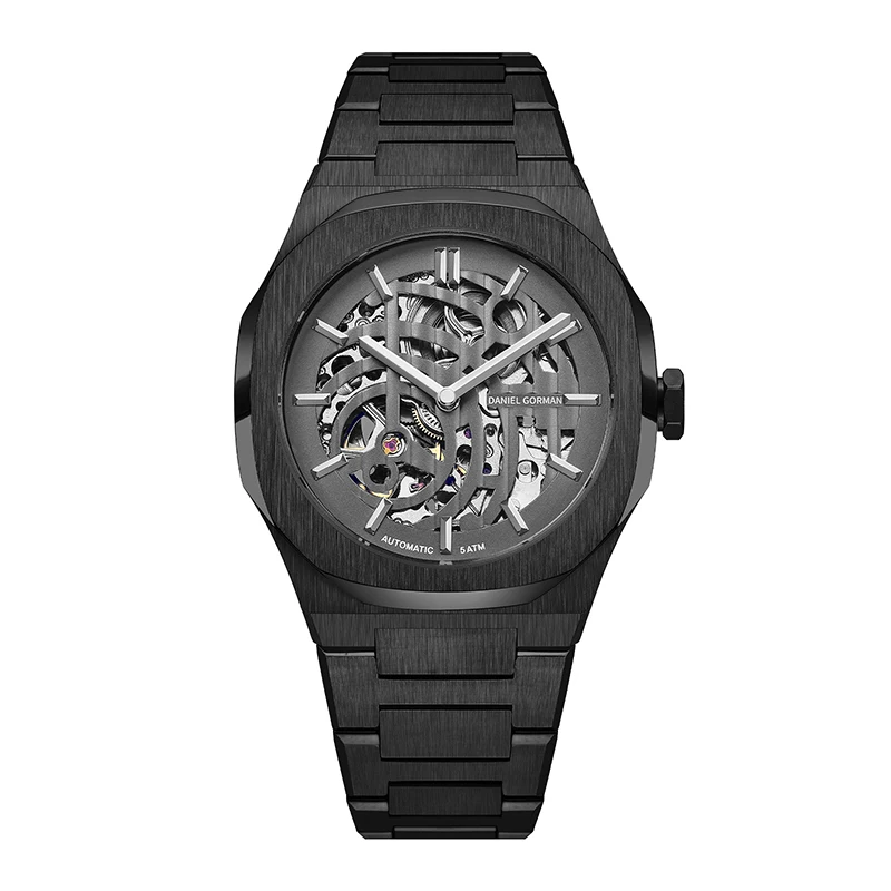 2026 High-end Luxury Man Watch Sapphire Stainless Steel Skeleton Moon Phase Classic Automatic Movement Male Watches