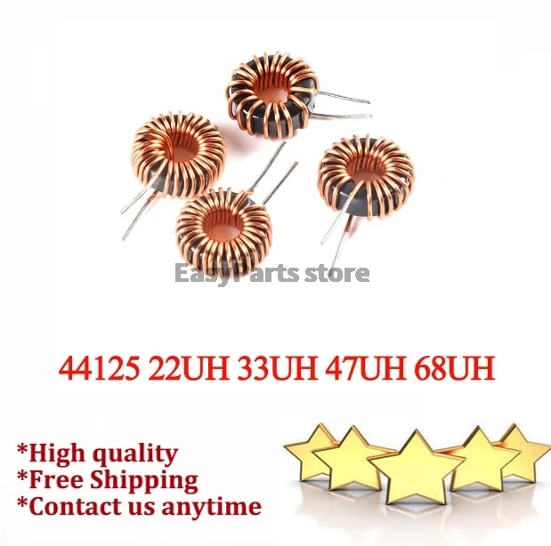 2Pcs 44125 Toroid Core Inductors Winding Magnetic Ring Inductance 22UH 33UH 47UH 68UH 0.6mm Toroidal Coil Iron Silicon Aluminum