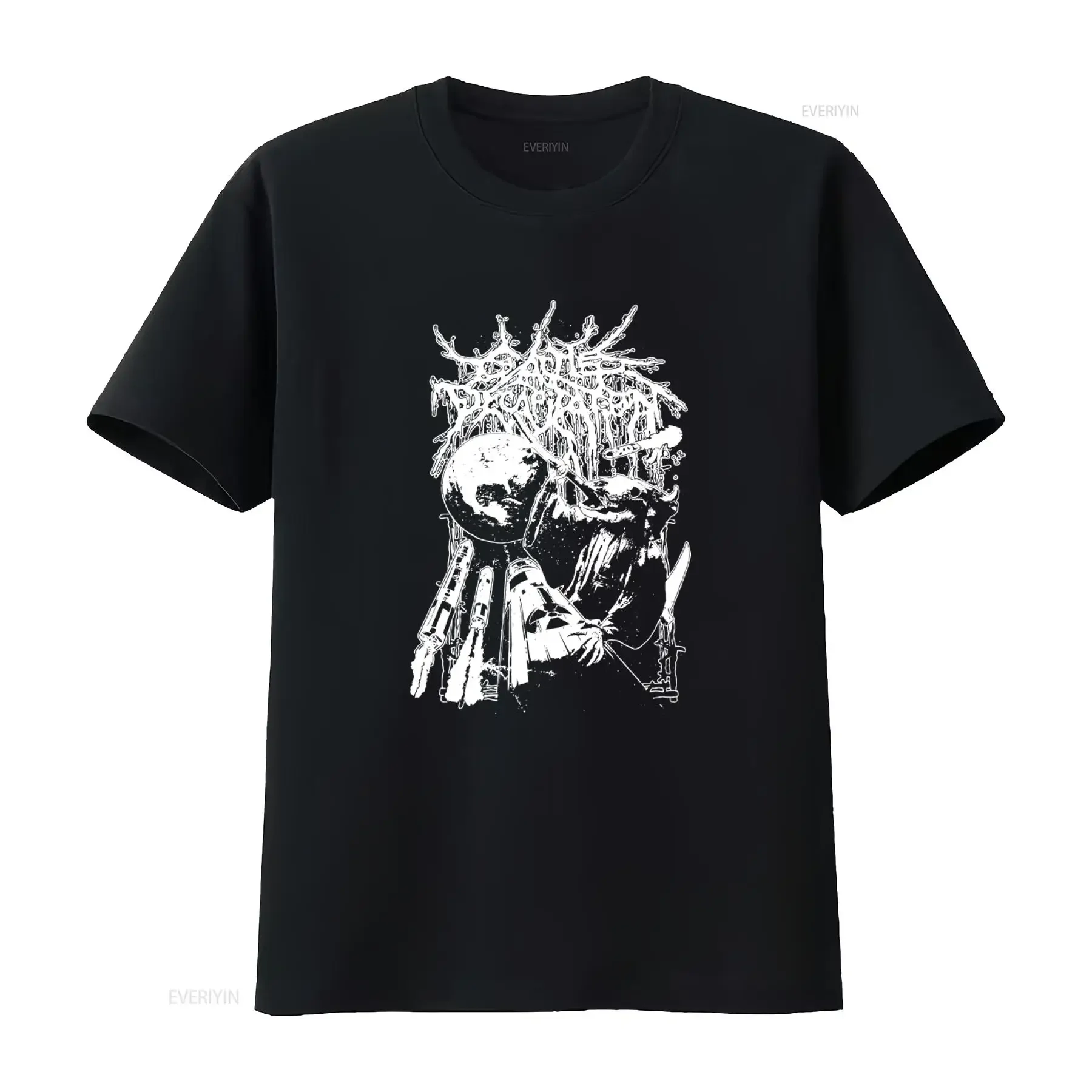 CATTLE DECAPITATION Mutually Assured Destruction T Shirt for Men Heavy Metal Band Art Print vintage Washed Unisex Breathable