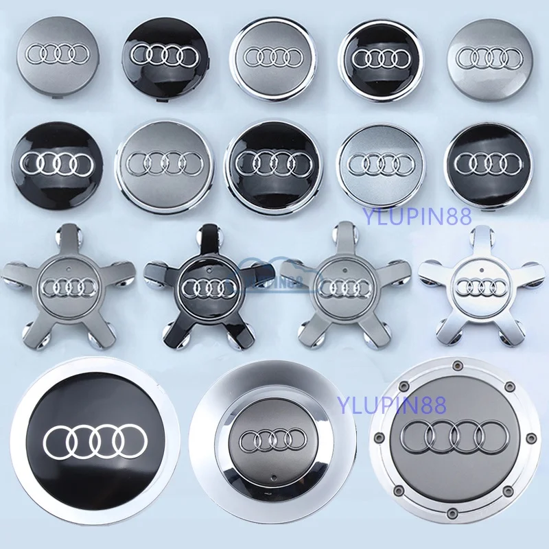 CarWheel Center Cap Cover Auto Badge SportRim Wheel Hub Cap Case Parts Accessories For Audi A1A3A4A4LA6 A6LA7A8 A8LC5Q3 Q5Q7 Q5L