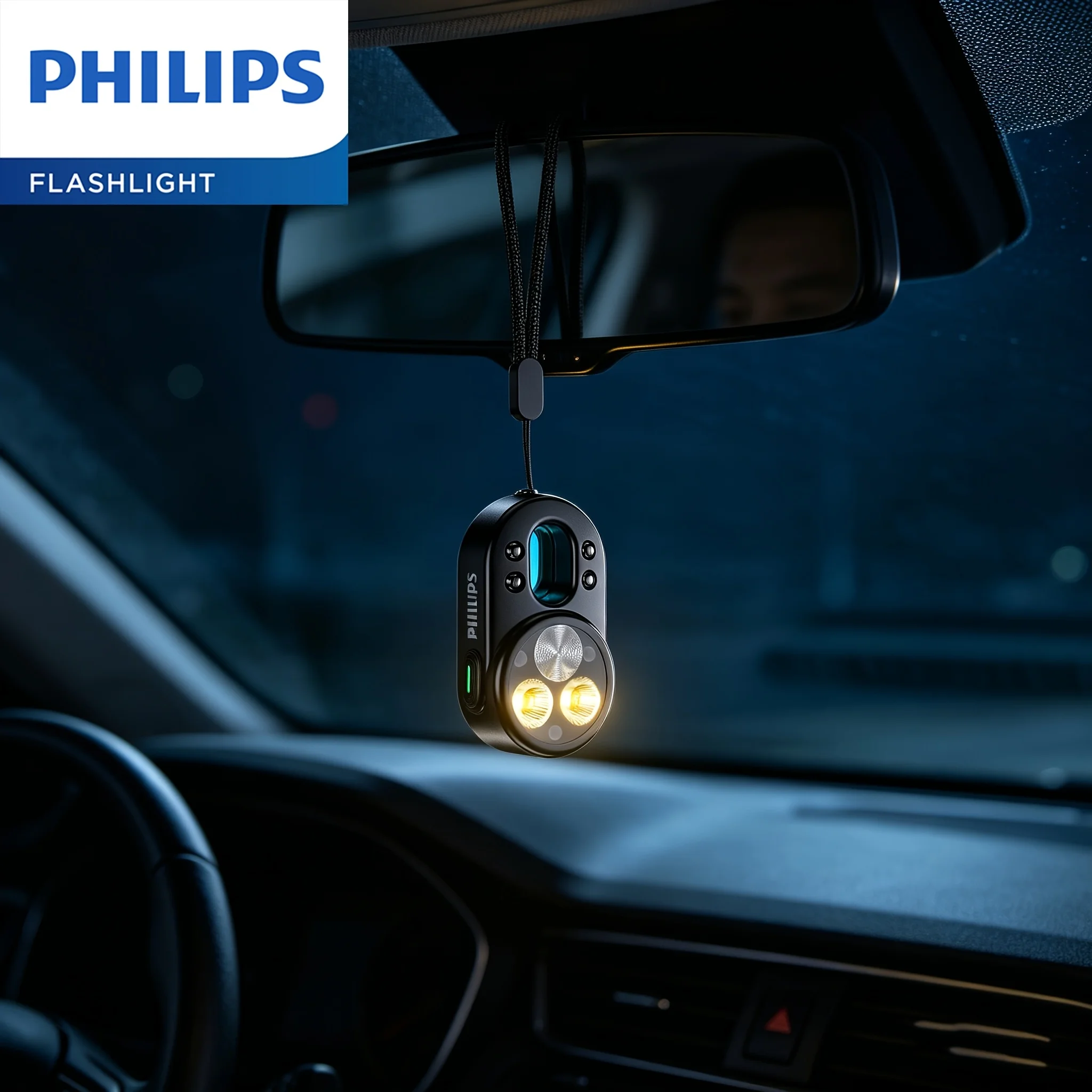 Philips Mini Portable LED Flashlight USB-C Charging Multi level Light Intensity Pocket Clip Outdoor Travel Safety Light