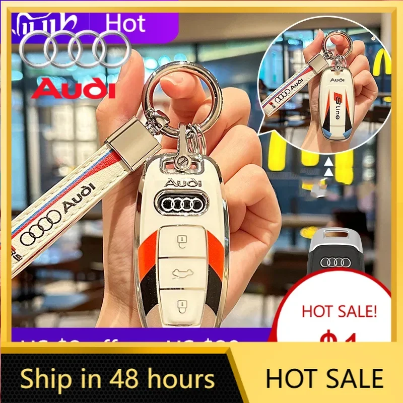 

2025 Hot TPU Car Key Case Cover Protection Shell For Audi Q8 RSQ8 A6 C8 S6 RS6 A7 S7 RS7 A3 8Y A8 D5 4N RS E-tron GT Q4 Q7 4M Ac