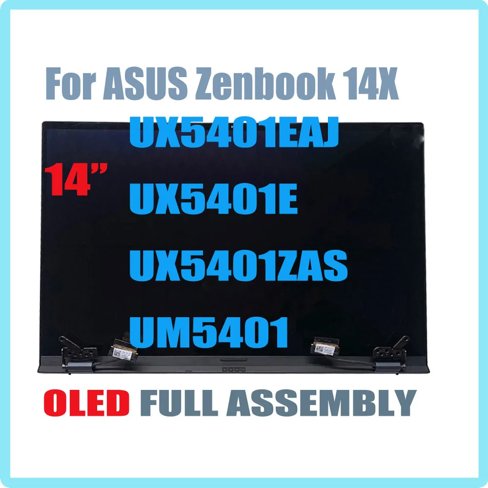 14,0-дюймовый OLED ЖК-дисплей для Asus Zenbook 14X UX5401 UX5401EAJ UX5401E UP5401 UX5401ZAS UM5401 ЖК-дисплей с сенсорным экраном в сборе, полная сборка