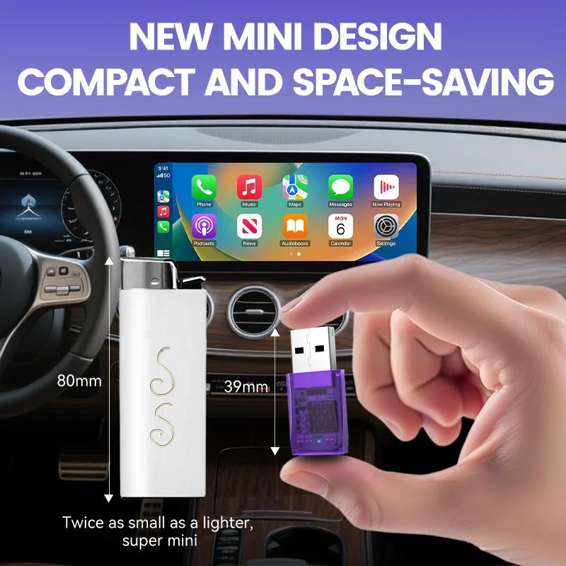 Universal CarPlay Android Auto Wireless Connector Effortless Plug and Play Car Portable Wireless CarPlay for Smart Box