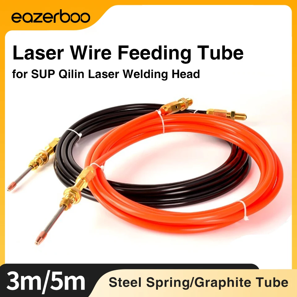 3m 5m Aluminum Laser Welding Machine Wire Feeding Tube Guide Graphite Hose Welder Wire Feeder Accessories 0.8 for Qilin SUP