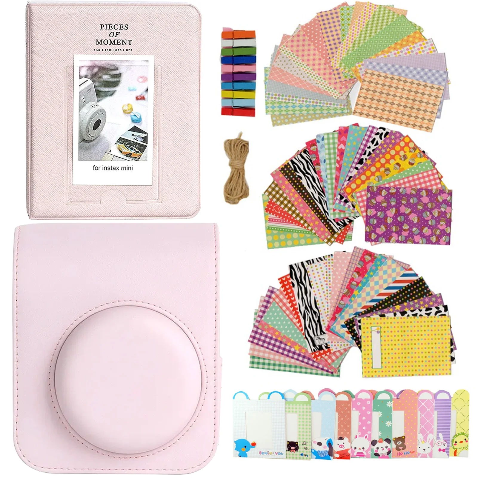 

7 in 1 Accessories Bundle Kit Set for instax Mini 12 / Camera Bag / Photo album / Animals Frames / Stickers Photo Album