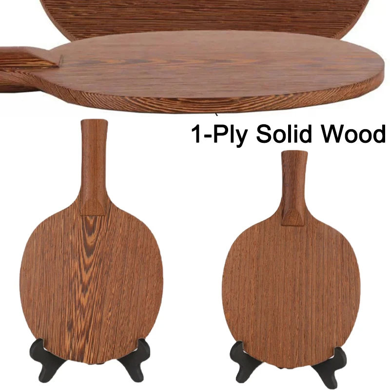 Wenge Wood Single Layer Table Tennis Blade 1-Ply Solid Wood Ping Pong Paddle Base Board Offensive Type for Beginner 6mm/7mm/8mm
