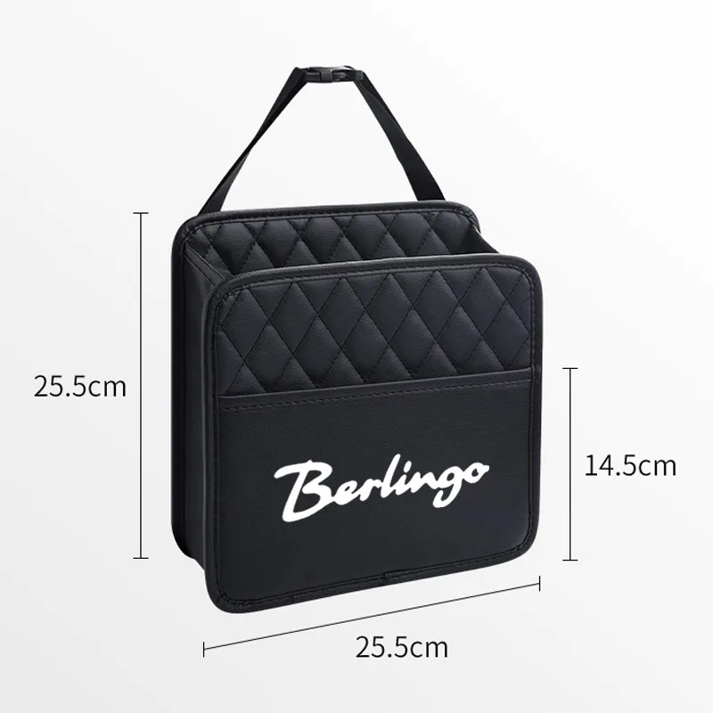 Car Multifunctional Seat Storage Bag Leather Storage Bag Garbage Bag For Citroen Berlingo Auto Accessories Automobile protection