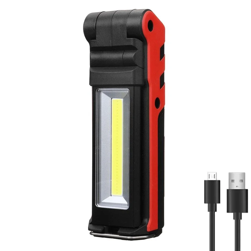 

Dimmable COB LED Work Light USB Rechargeable Flashlight with Magnetic &Hook Power Bank Inspection Lamp for Car Repair Camping