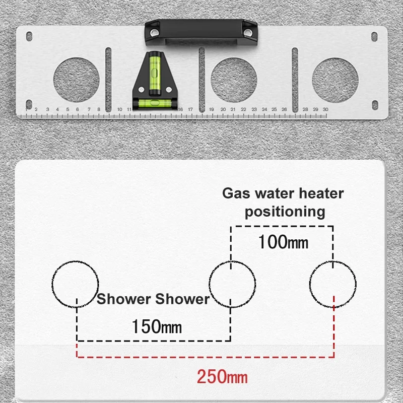 86 Type Socket Drawing Locator 3/4/5 Panel Bottom Box Switch Template Drawing Tool Stainless Steel Socket Paint Line Positioning