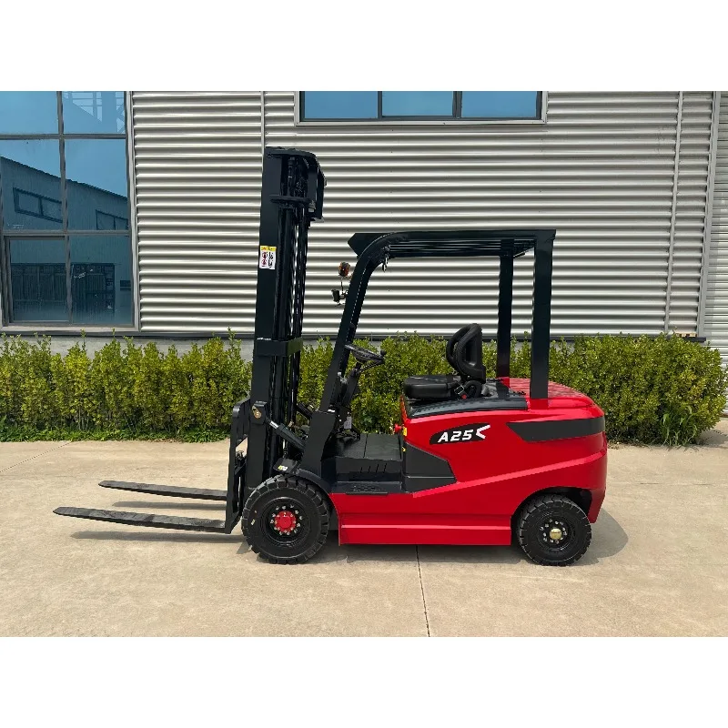 Low Maintenance 4 Wheel Ride Lithium Electric Forklift 2-3.5t Hydraulic Stacker Truck CPD-25 Solid Tire Factory Warehouse