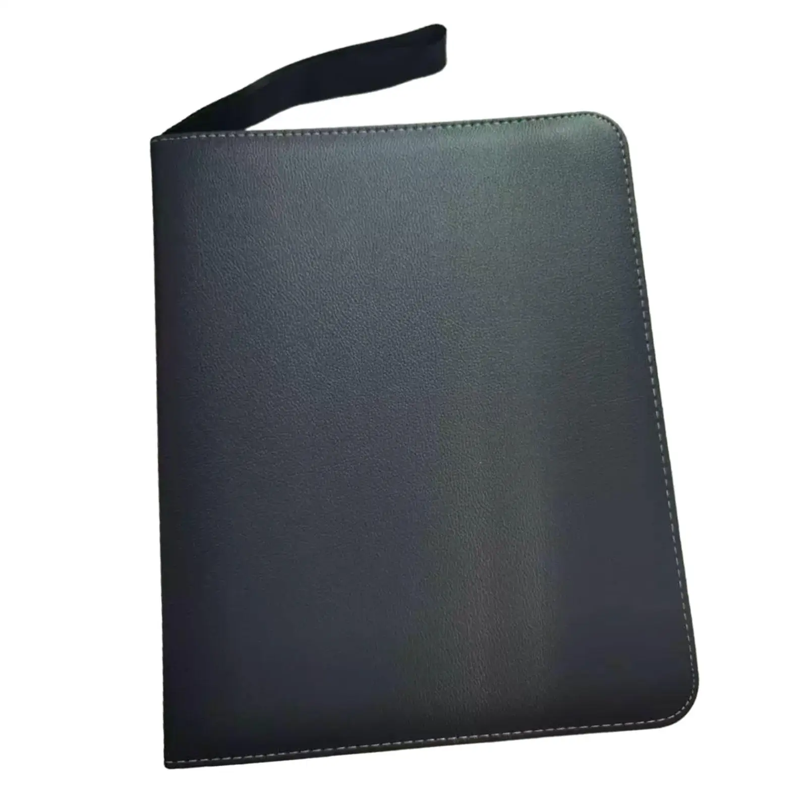 Trading Cards Album Binder Card Collection Binder Portable Sturdy Card Holder Folders with Zipper Card Books Black