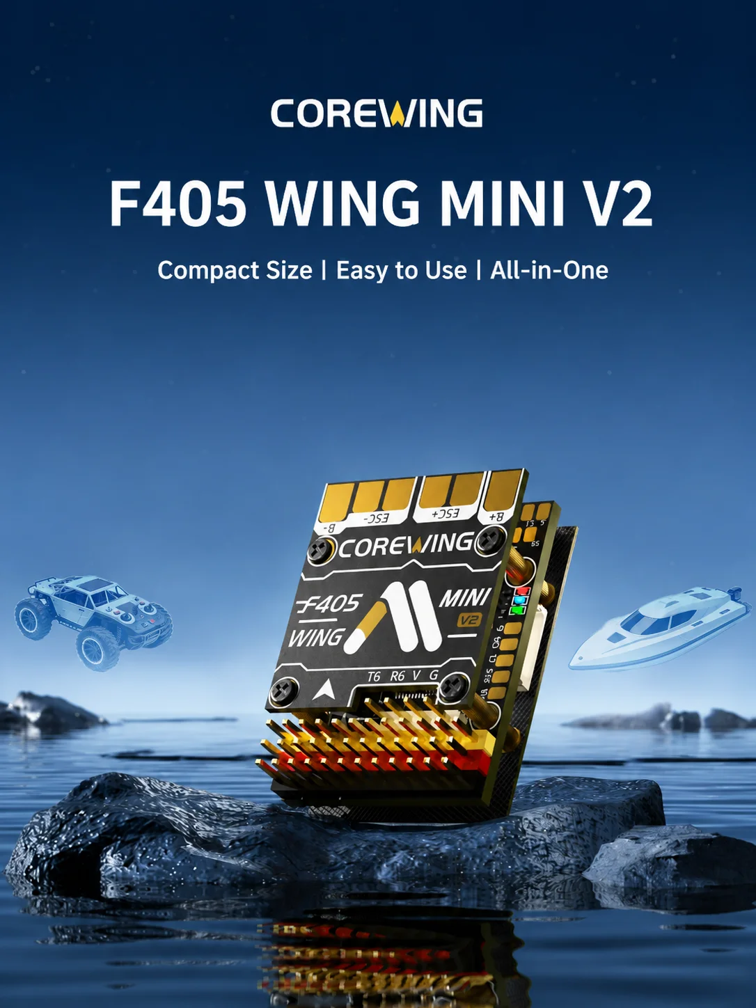 COREWING F405 Mini V2 Fixed Wing Flight Controller FC OSD VTOL INAV Ardupilot RC Airplane Drone Spare Parts