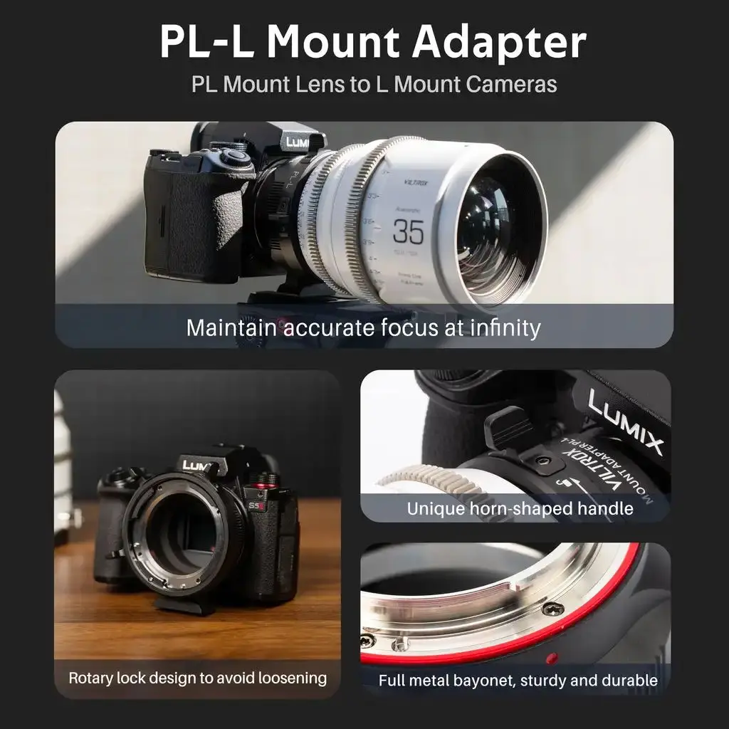 Viltrox PL-RF PL-Z PL-E PL-FX PL-M43 PL-GFX PL-L 수동 초점 카메라 어댑터 링 PL 시리즈 렌즈 어댑터 링
