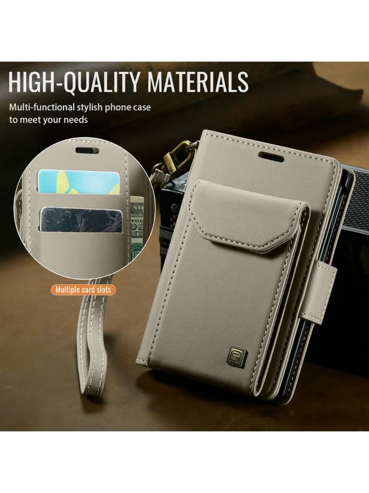 Etui Z Fold8 5G Flip Case do Samsung Galaxy Z Fold 8 z paskiem na szyję, skórzane etui portfelowe Funda do Galaxy Z Fold8, szeroka, odporna na wstrząsy osłona. — zdjęcie produktu 7