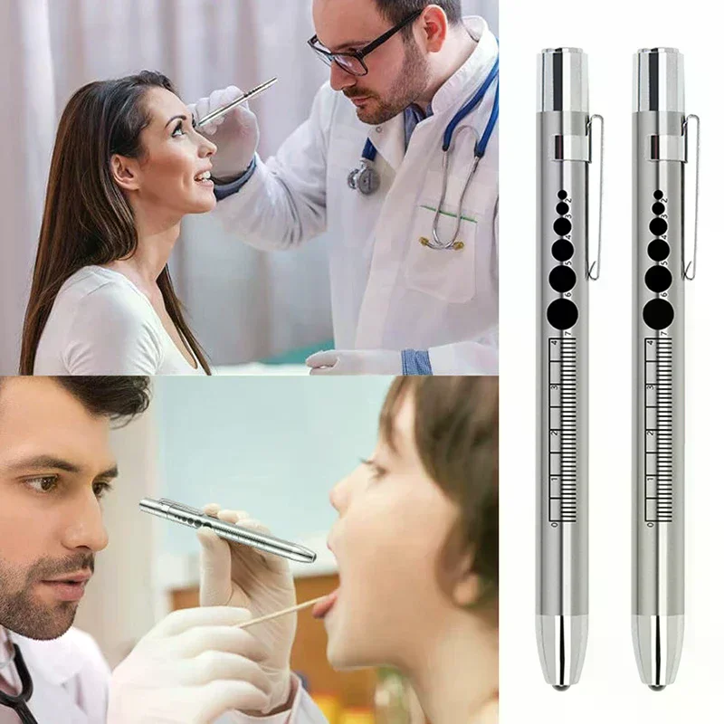 

LED Flashlight Work Light First Aid Pen Light Torch Lamp Pupil Gauge Measurement Portable Medical Pen Light Doctor Diagnosis