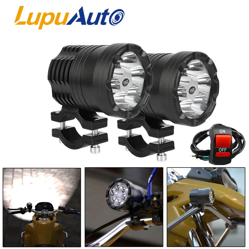 Faro LED para Motocicleta, Luz Antiniebla para BMW R1200GS ADV F800GS F650 K1200S, Faro Auxiliar LED, Lámpara LED de 12V