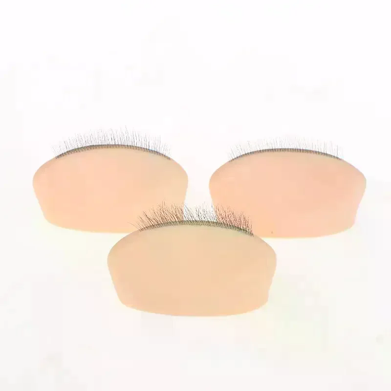 1 pz modello in silicone per pratica ciglia con estensioni ciglia realistiche, strumento riutilizzabile per l'estensione delle ciglia per palpebre da allenamento