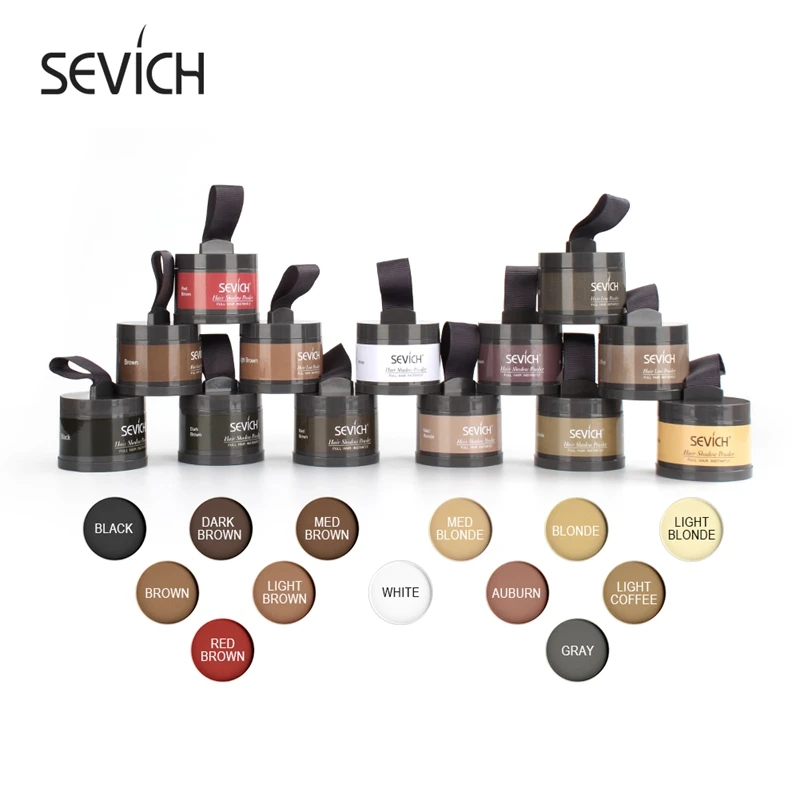 Sevich 13 Colors Hairline Powder 4g Hairline Shadow Powder Instantly Black Root Cover Up Shadow Natural Makeup Hair Concealer