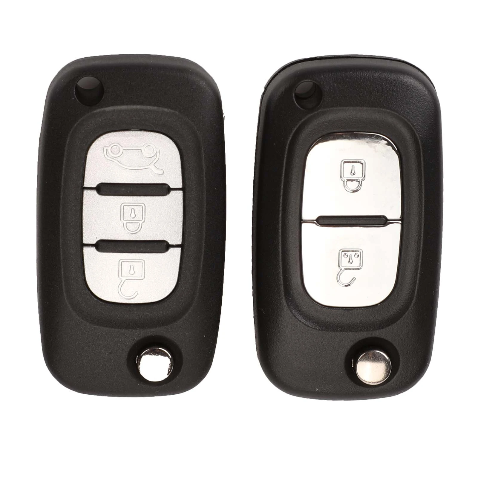

Jingyuqin New 2/3 Buttons Remote Flip Car Key Shell For Renault Clio 3 Megane 3 Kangoo Modus Key Fob Replacement