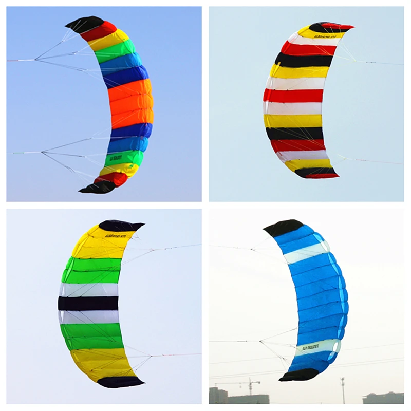 free shipping dual Line Stunt flying power Kite rainbow large soft kites for adults stingray kite ripstop nylon fabric kite reel