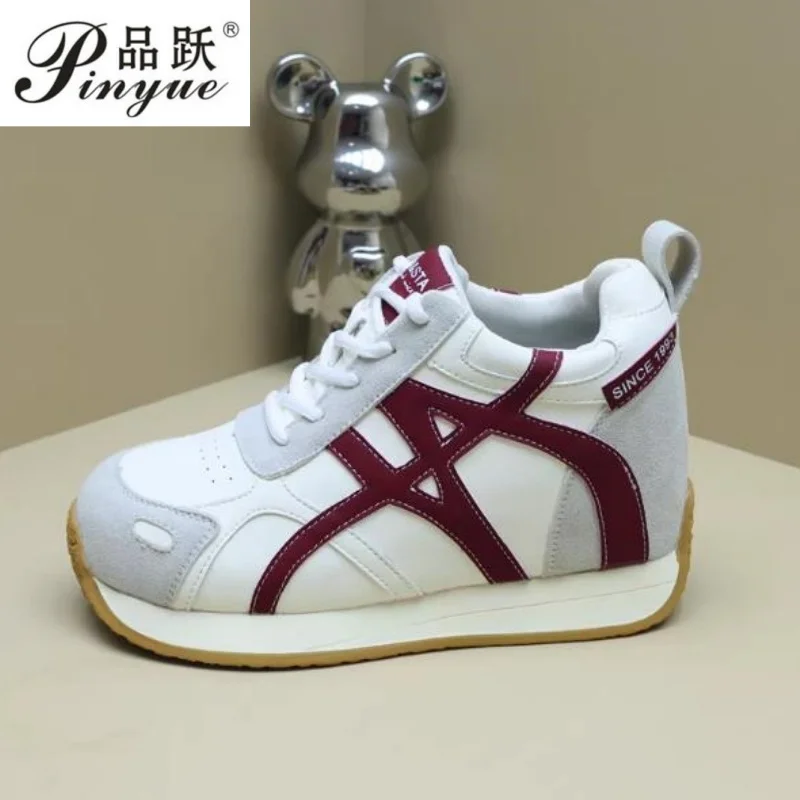 

8 10 12CM Invisible Inner Increase Small White Shoes Women Small Thick Platform Platform Shoes Leisure Sports Luxury Shoe 34-40