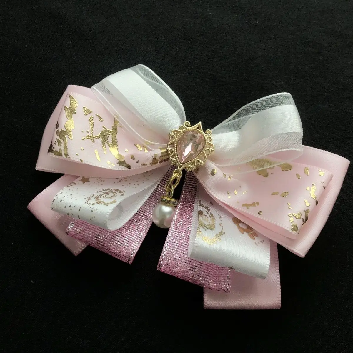 Ita Bag Accessories,Lolita Anime Cosplay Crafts Bow,Handmade Ribbon Decoration,Backpack Bowknot Decor