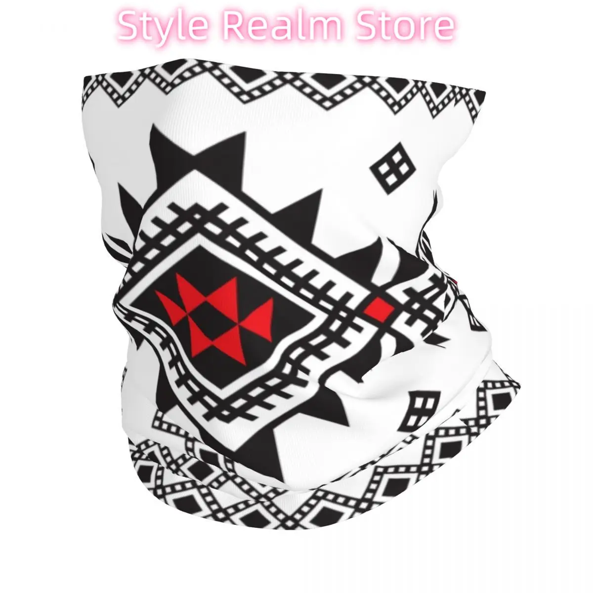 

Kabyle Amazigh Art повязка на голову, теплая повязка на шею для мужчин и женщин, походный шарф-труба для кемпинга, африканский геометрический марокканский стиль, бандана для лица, гетры