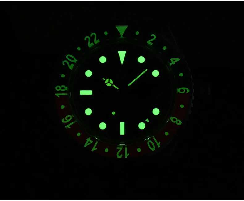 San Martin Watches New NH34 Movement New Clasp 40mm GMT Mechanical Watch C3 Lume 200M Water Resistant SN005-B1