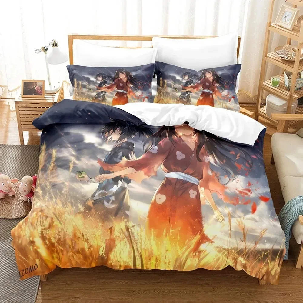 3D Print Anime Dororo Bedding Set Boys Girls Twin Queen Size Duvet Cover Pillowcase Bed Boys Adult Fashion Home Textileextile