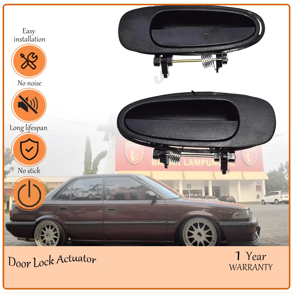 

2Pcs Black Exterior Outer Door Handle Rear Left & Right Compatible With Toyota Corolla 1993-1997 oem 69220-12160 69210-12160