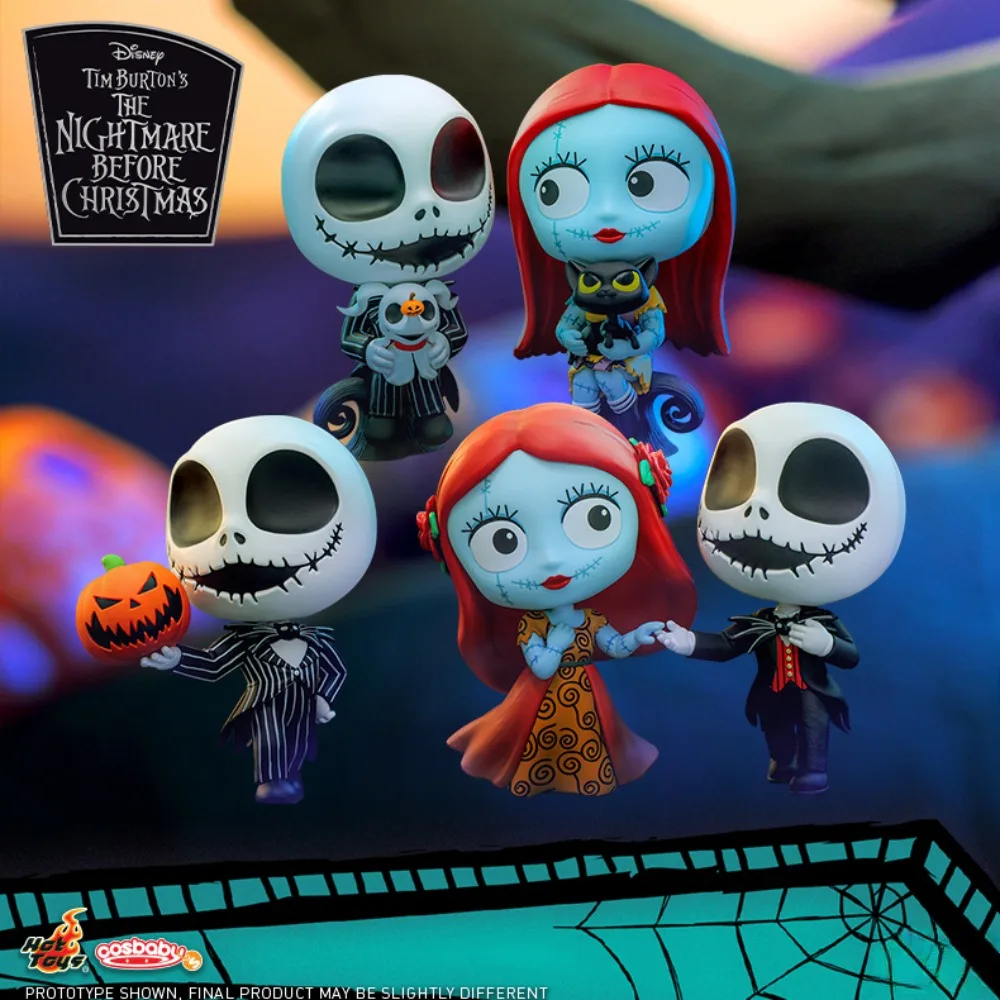 Hot Toys Halloween Figures Sally&Jack Skellington COSBABY(S) The Nightmare Before Christmas Mini Collectible Toy Single Set Gift