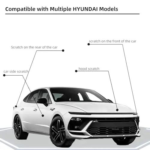 Quartz White Pearl Tricoat(WW8) Car Paint Touch Up Pen Compatible with Hyundai,Automotive Scratch Remover Nick&Chips Repair