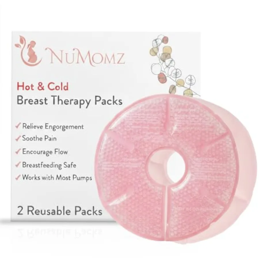 

Hot and Cold Breast Ice Packs Breastfeeding Essentials, Works with Most Pumps Helps Relieve Engorgement and Encourage Flow Plus