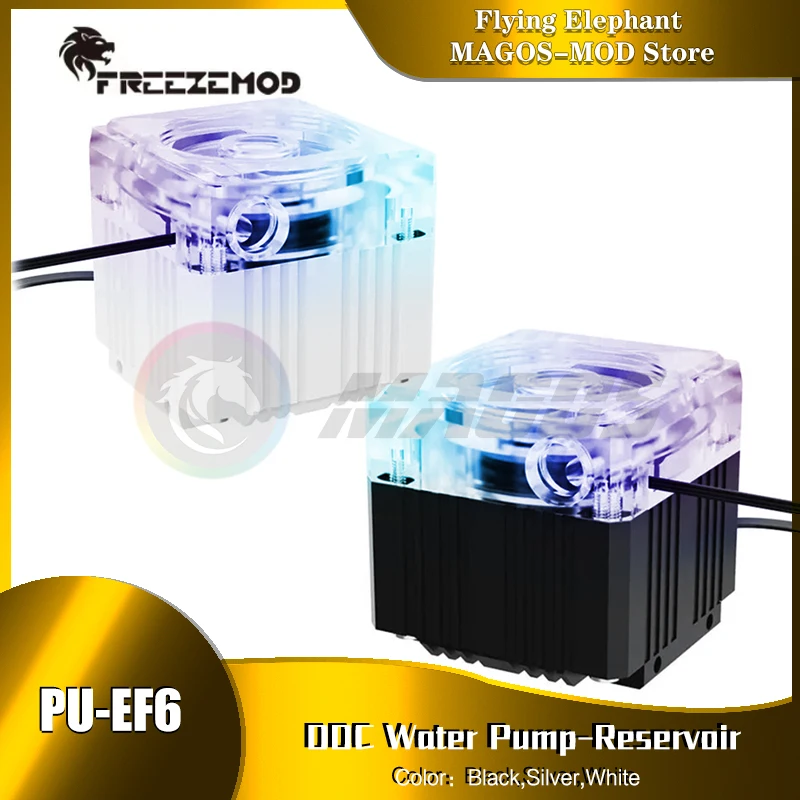 

FREEZEMOD Water Cooling Mute DDC Pump With Meter Flow Maximum Flow 650L/H, Maximum Lift 3.5 Meter,Support RGB AURA PU-EF6