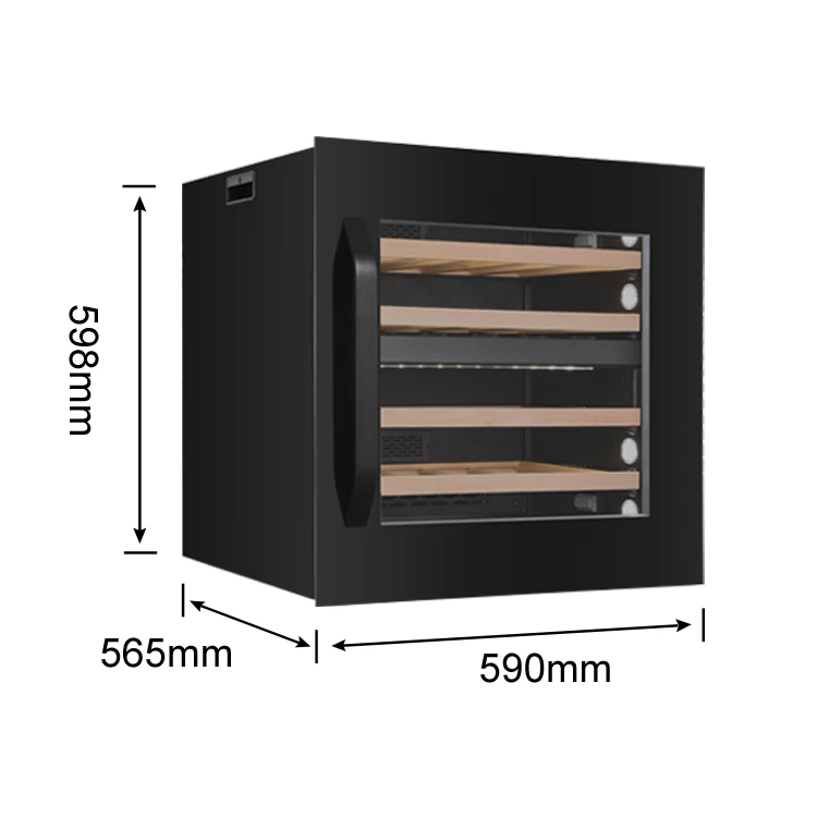 102L Independent Dual Zone Compressor Home Small Wine Cooler Wall Mounted Recessed Fashion Design Wine Cabinet