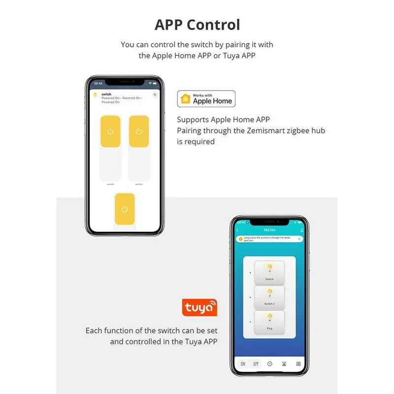 Tuya Zigbee Smart Brazil Socket Switch 10+20A Switch Socket Support Voice TUYA APP Control For Smart Life EU Plug